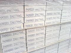 Pallet of stacked cartons after large character inkjet marking